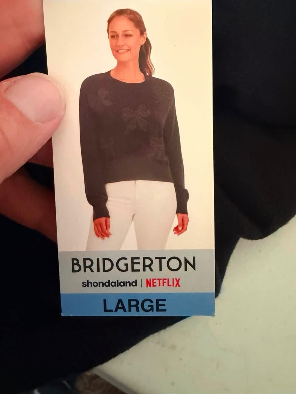 Bridgerton Netflix Women's Black Sweater - Large